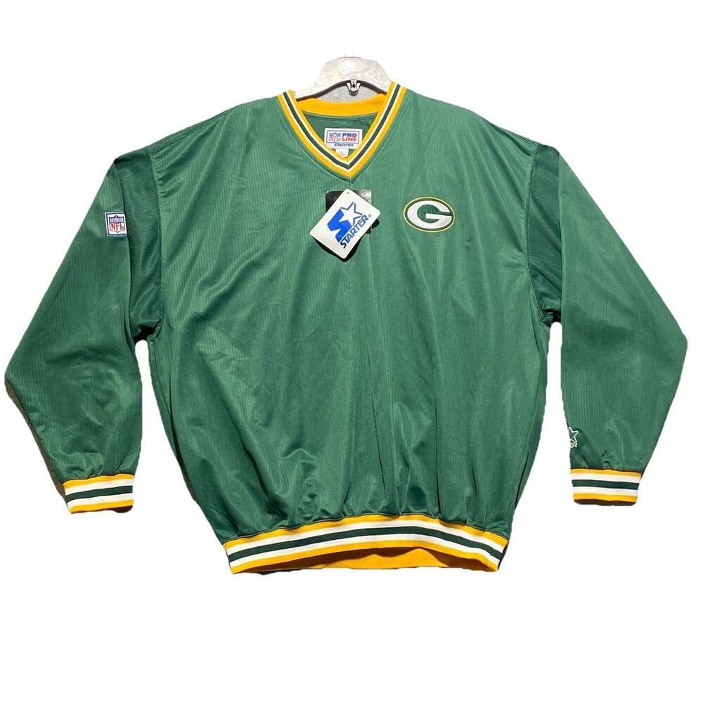 Vintage Green Bay Packers Starter Pro Line Pullover Jacket Mens L NWT Sideline